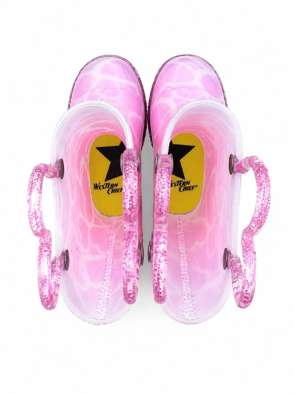 Western Chief Light-Up Glitter Heart Rain Boots Toddler Girls Size 5 NWOT